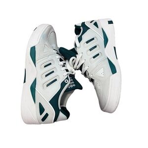 Adidas Green and White Casual Sneakers